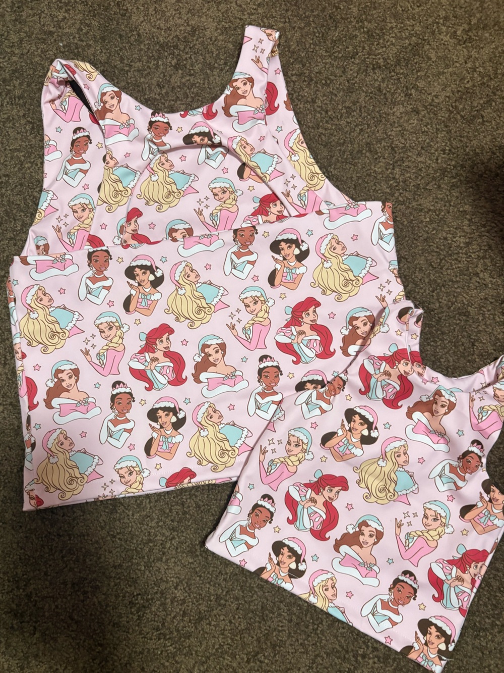 Mommy and Me Disney Boutique Christmas Princess Tank Tops